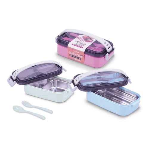 Elianware Stainless Steel Lunch Box E-2004 650ml Assorted Per Pc
