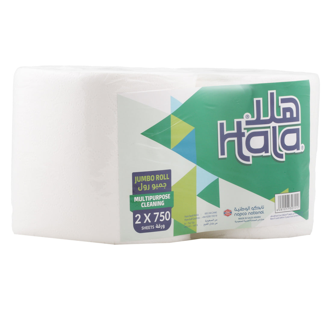 Hala Maxi Roll Jumbo Value Pack 2 x 750 Sheets