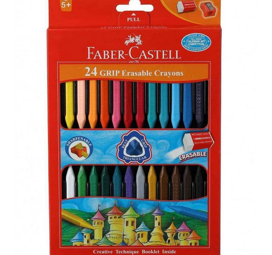 Faber-Castell Grip Erasable Crayons 24's 122924