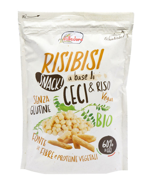 وجبة خفيفة عضوية من فاليدورو مع الحمص والأرز 80 جم