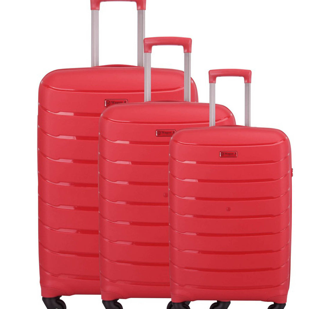 Wagon R 4 Wheels Hard Trolley, 3 Pcs set, Assorted