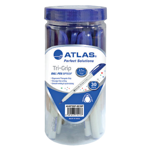 Atlas Tri-Grip Ball Pen 30 pcs Jar Set