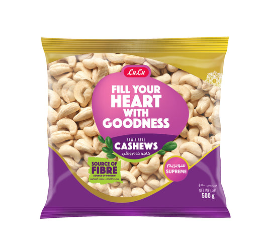 LuLu Supreme Raw & Real Cashews 500 g