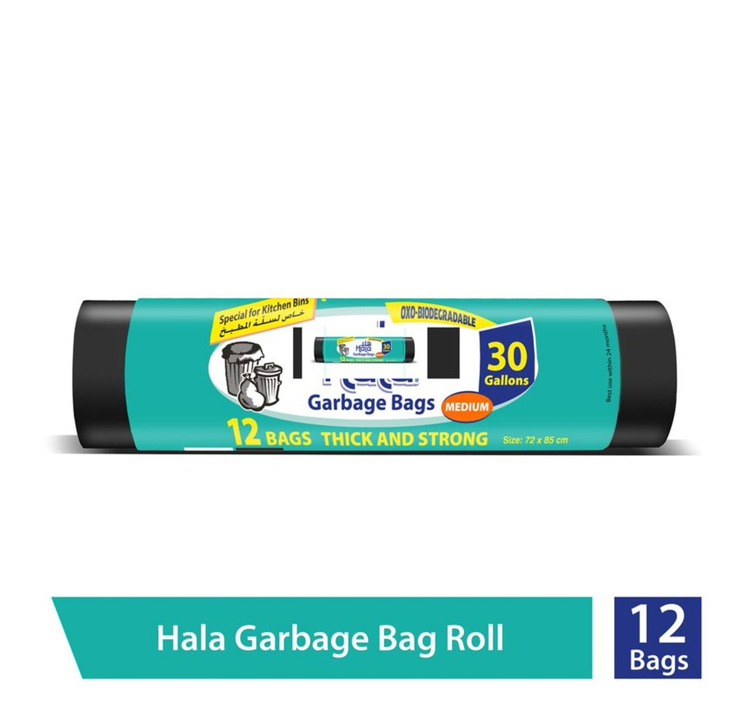 Hala Garbage Bags 30 Gallons Medium Size 72 x 85cm 12 pcs