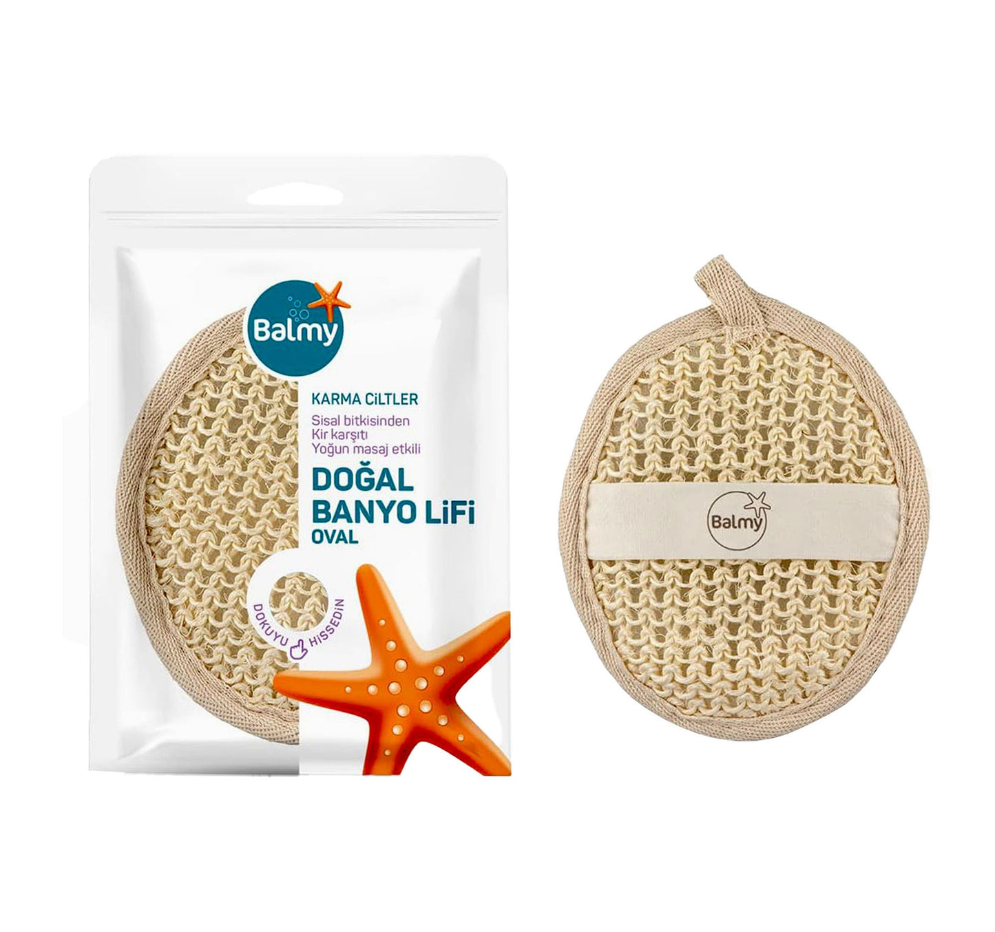 Balmy Sisal Face & Body Bath Pad 1 pc