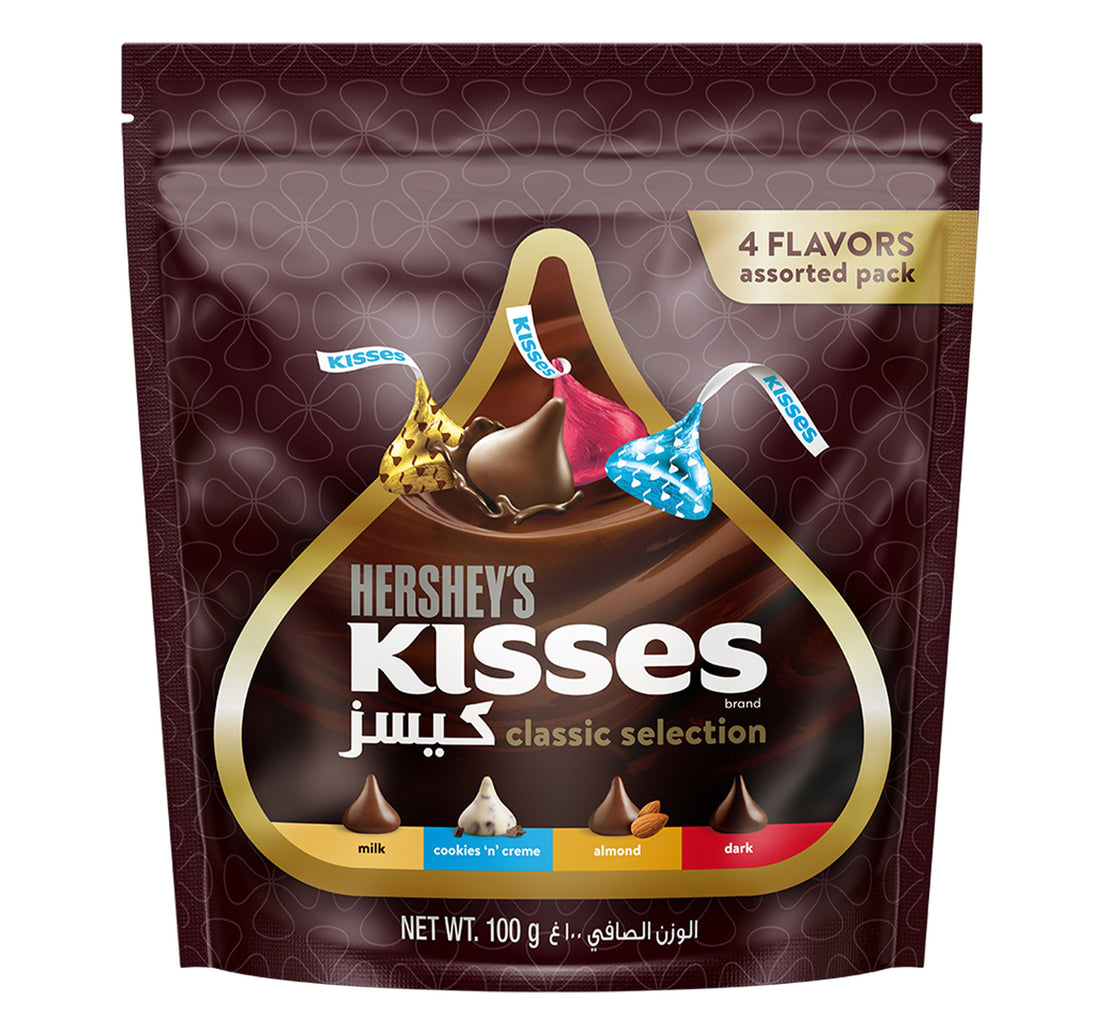 تشكيلة هيرشي كيسز الكلاسيكية بأربع نكهات 100 غرام