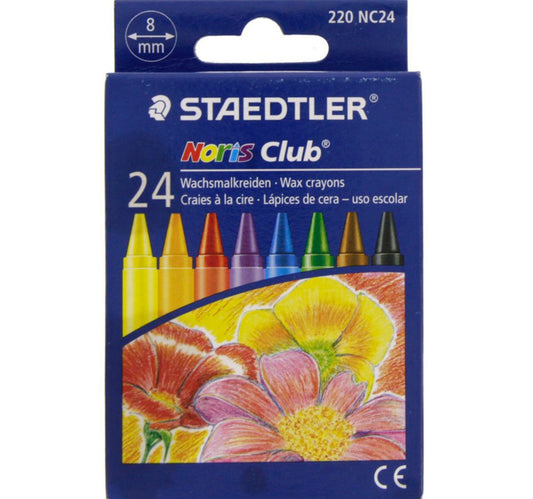 أقلام شمع ستيدلر نوريس كلوب 220NC24، 24 قطعة