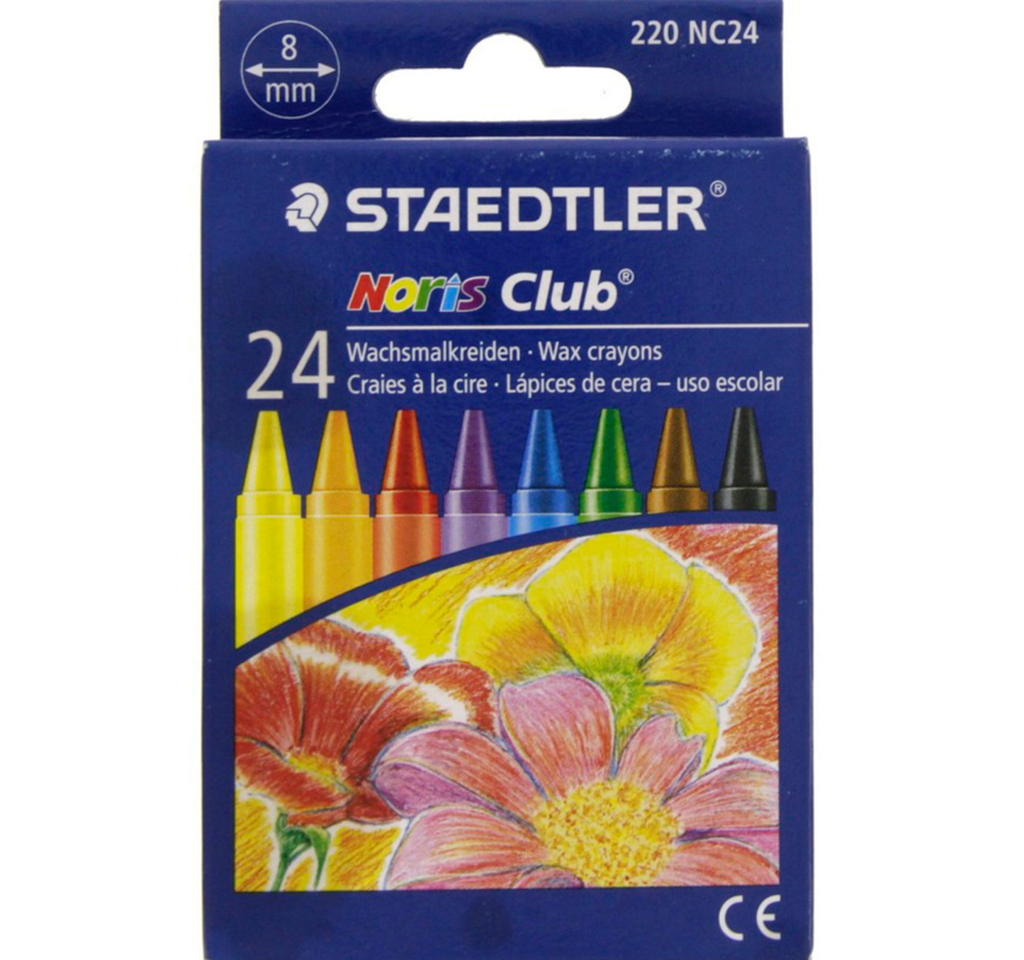 أقلام شمع ستيدلر نوريس كلوب 220NC24، 24 قطعة