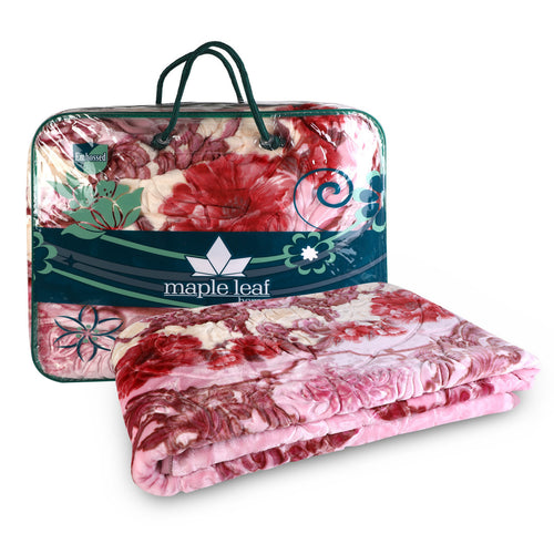 Maple Leaf Blanket Embossed 200x240cm 2.8kg Assorted Color