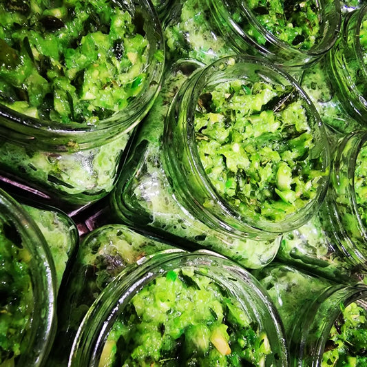 Garlic paste with herbs