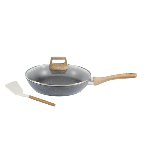 Chefline Frypan + Lid, 26 cm, Grey Granite