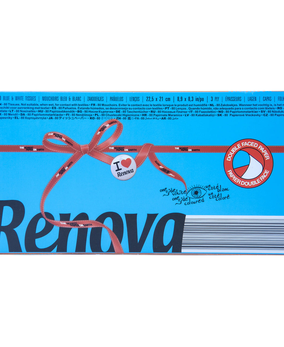 Renova Blue & White Facial Tissue 3ply 80 Sheets