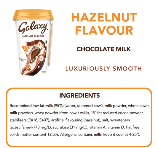Galaxy Chocolate Milk Drink Hazelnut Flavour 220 ml