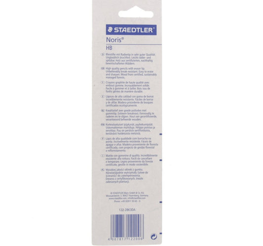 Staedtler Noris HB2 Pencil 122-2BK3DA 3Piece