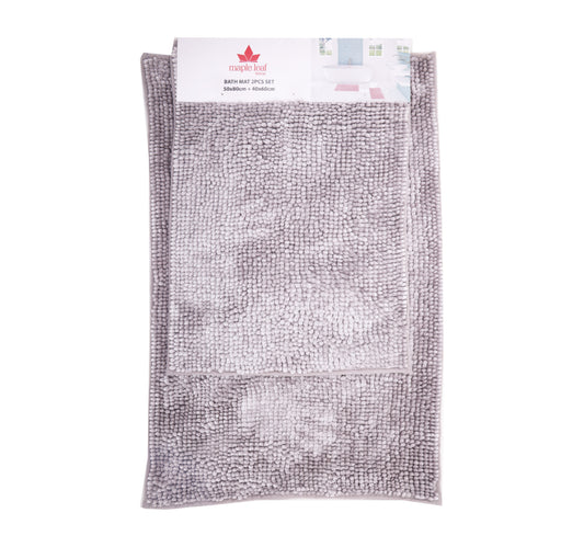Maple Leaf Home Bath Mat 50 x 80cm + 40 x 60cm 325-4 Assorted Colors