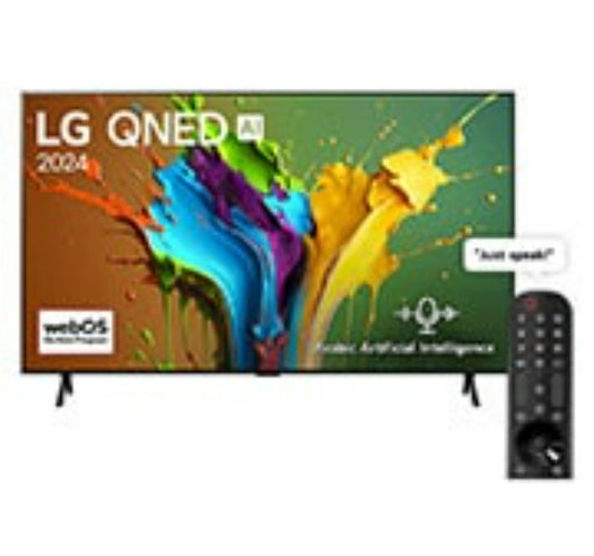 تلفزيون LG QNED QNED89 الذكي 98 بوصة 4K مع جهاز تحكم عن بعد AI Magic HDR10 webOS24 2024