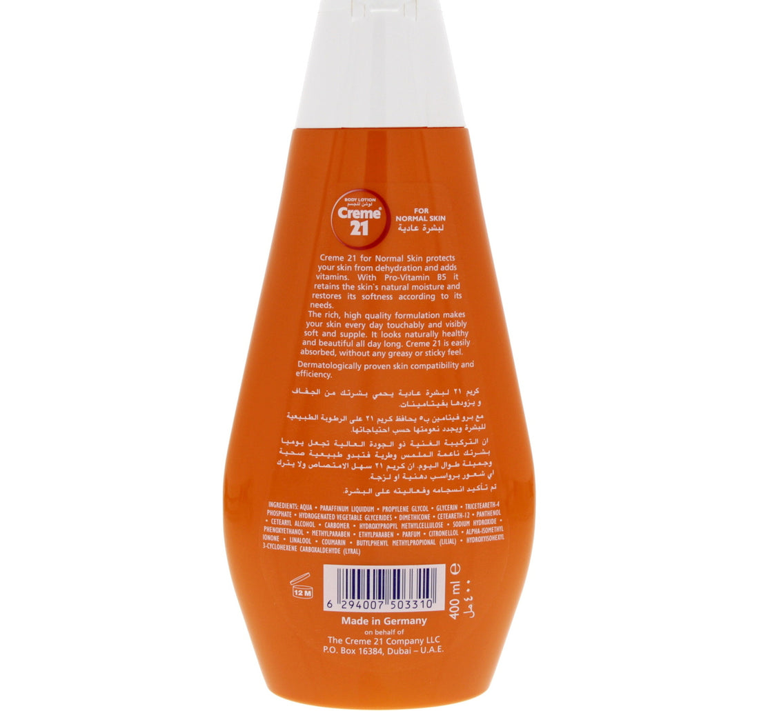 Creme 21 Body Lotion Normal Skin 400 ml
