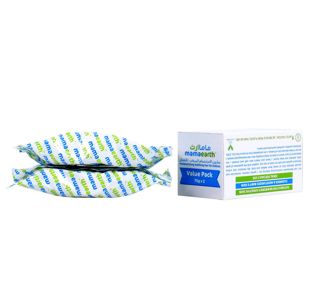 Mamaearth Moisturizing Bathing Bar Soap For Babies 2 x 75 g