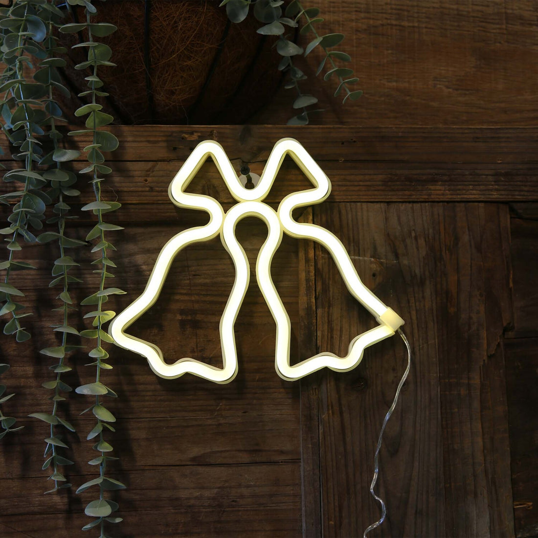 Party Fusion Battery Operated X'mas Hanging Neon Bell LED Light S180136