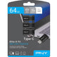 محرك أقراص فلاش PNY Elite-X Fit Type-C USB 3.2، سعة 64 جيجابايت، 3 قطع، P-FDI64GX3EXFITC-GE