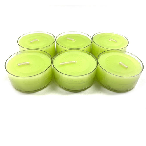Maple Leaf Scented Tealight Candle Set 6pcs Green Jasmine