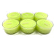 Maple Leaf Scented Tealight Candle Set 6pcs Green Jasmine