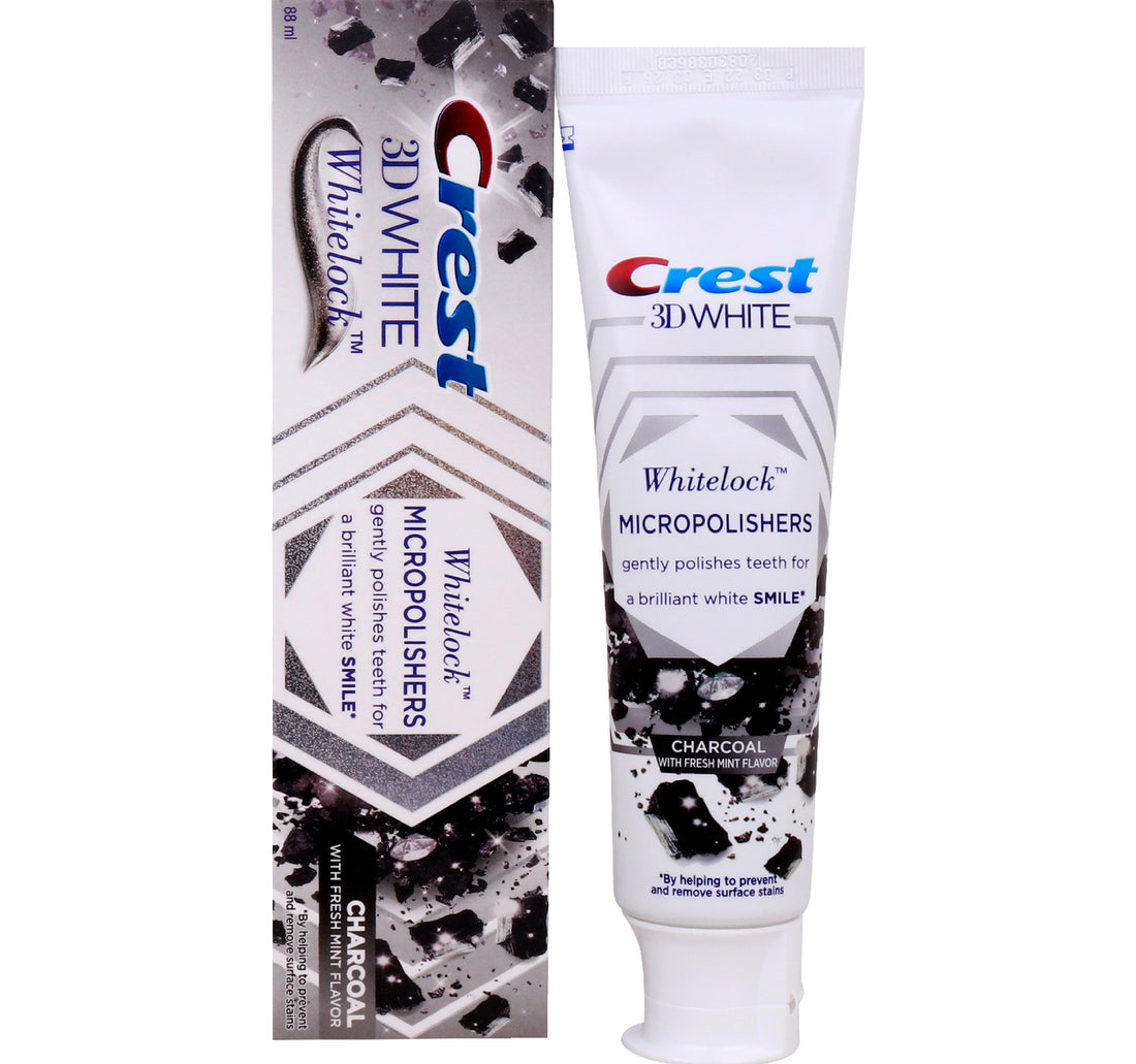 معجون أسنان كريست ثري دي وايت لوك مايكرو بوليشرز بالفحم مع النعناع المنعش 88 مل