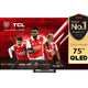 TCL 75 inches 4K UHD Smart QLED Gaming TV, 75C745