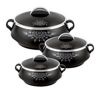 Cello Matiz Plastic Hotpot Set, 3 Pcs, 600 ml + 1100 ml + 1700 ml, Assorted Color, 611170