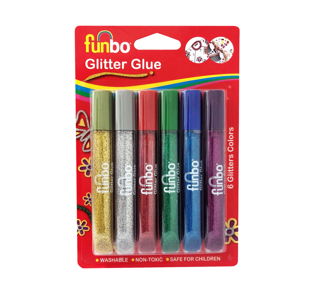 Funbo Glitter Glue Metalic 6 x 12.5 g