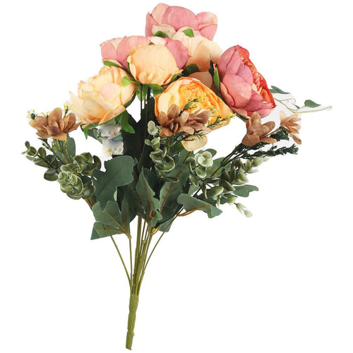 Maple Leaf Bunch Flower Rose 709-21 Assorted
