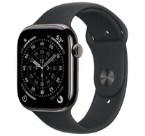 Apple Watch Series 11 GPS + Cellular Smartwatch, 46 mm Slate Titanium Case with Black Sport Band (M/L), MFD24AF/A