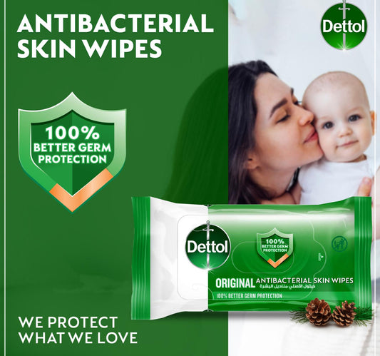 Dettol Original Antibacterial Skin Wipes 20 pcs