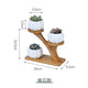 Maple Leaf 3pcs Flower Pot With Wooden Stand JL1212
