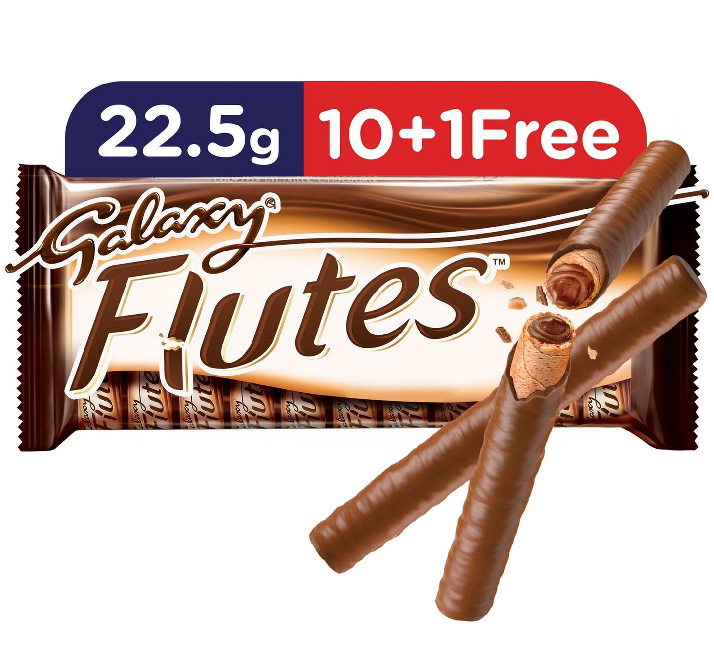 شوكولاتة جالكسي فلوتس توين فينجر 22.5 جم 10 + 1 مجانًا