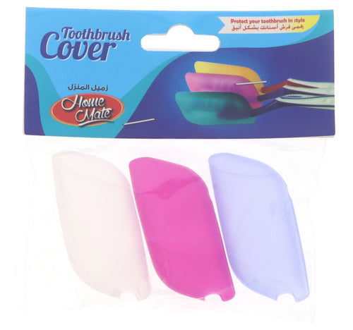 Home Mate Toothbrush Cover 3 pcs Assorted