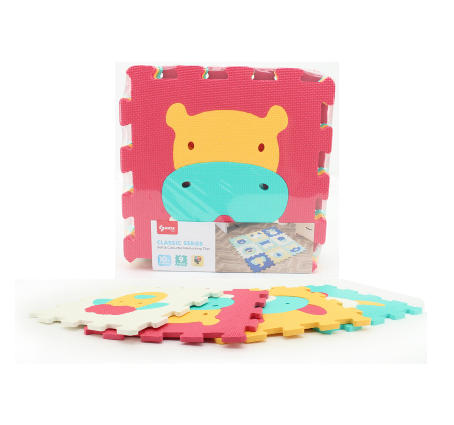 Sunta Puzzle Mat, Pack of 9, Multicolor, 5511N/9-D