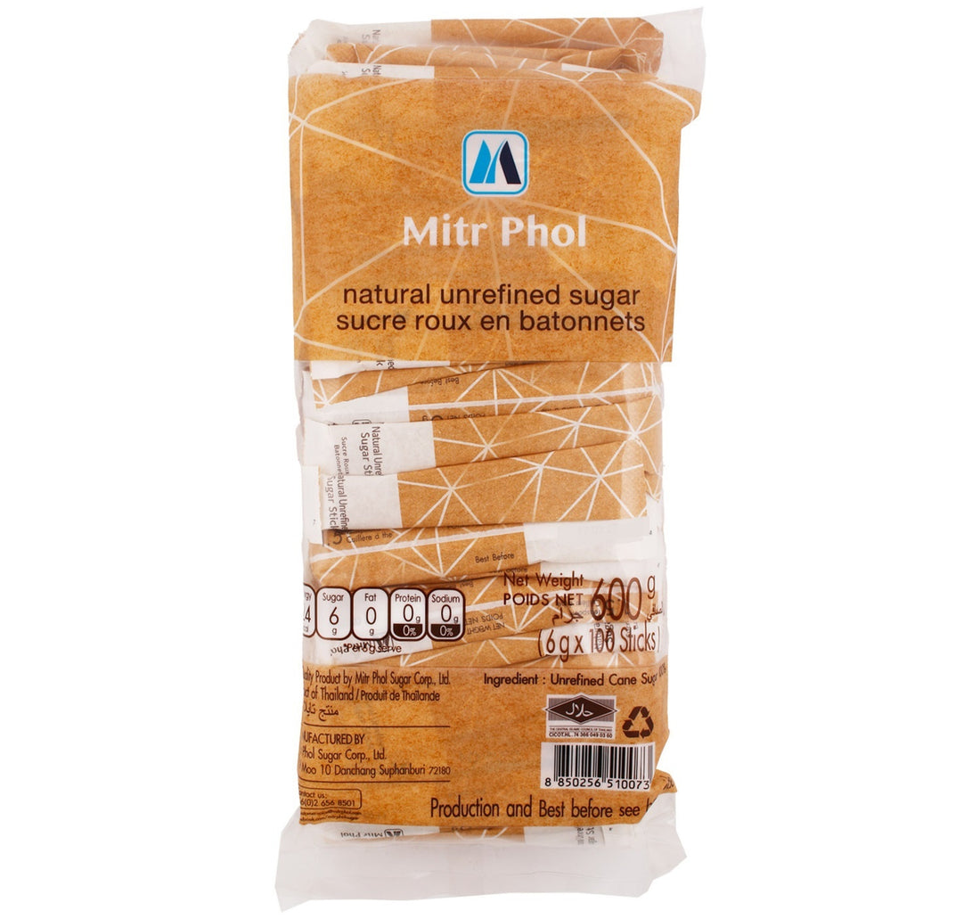 Mitr Phol Natural Cane Sugar 100 Sticks 600 g