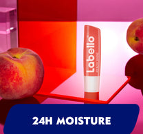 Labello Lip Balm Peach Shine 24H Melt-In Moisture with Shea Butter and Natural Oils 4.8 g