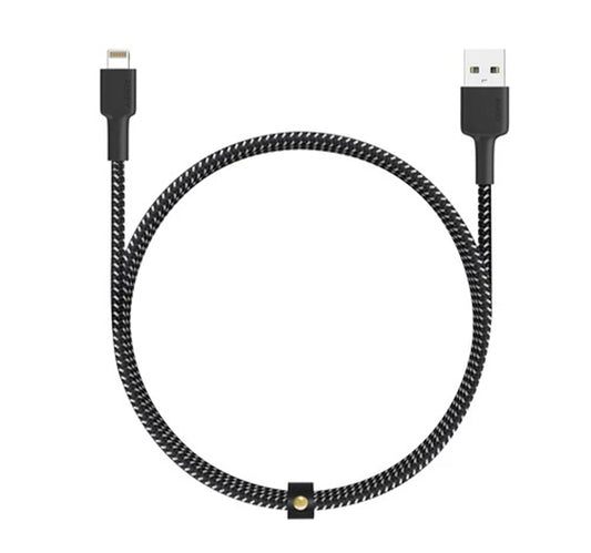 Aukey CB-BAL4 Braided Nylon MFI Lightning Cable - 2 meter(AKY-CB-BAL4-LGT-2M-BLK)