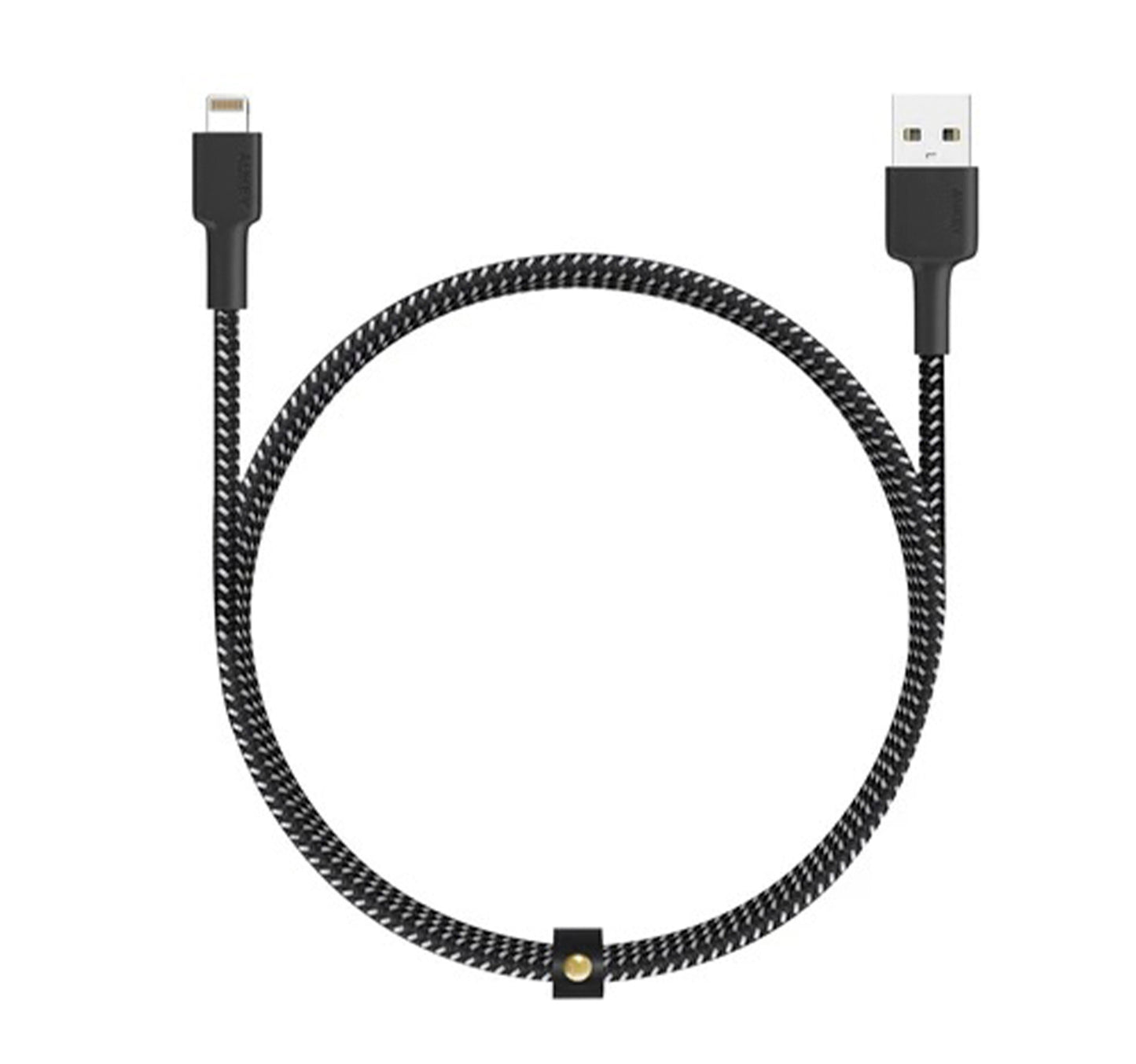 Aukey CB-BAL4 Braided Nylon MFI Lightning Cable - 2 meter(AKY-CB-BAL4-LGT-2M-BLK)