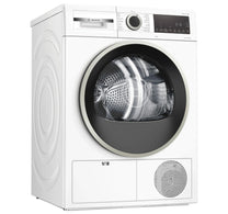 Bosch Series 4 Heat Pump Tumble Dryer, 9 kg, White, WQG24200GC
