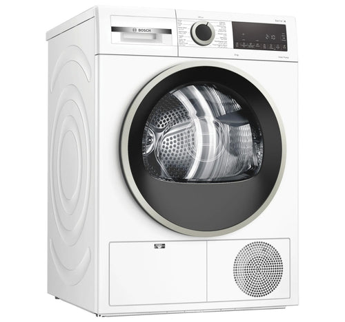 Bosch Series 4 Heat Pump Tumble Dryer, 9 kg, White, WQG24200GC