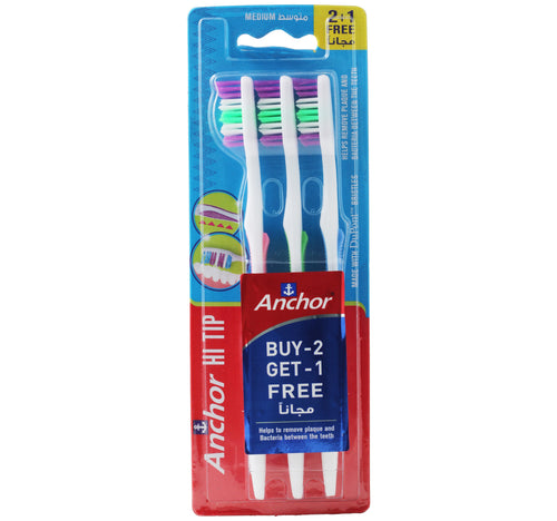 Anchor Toothbrush Hi Top Medium 3 pcs