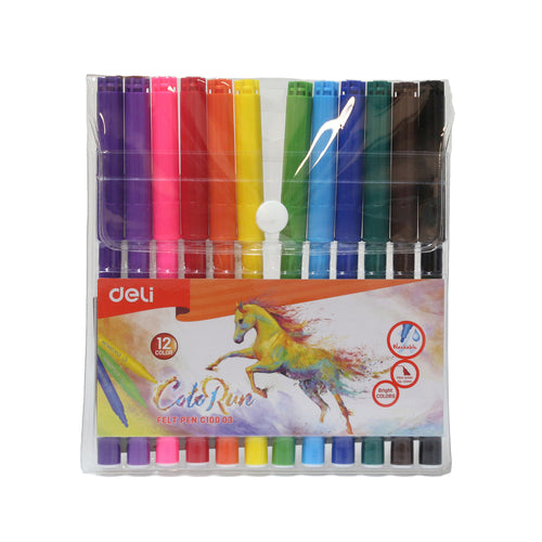 Deli Tip Pen EC10003 12Pcs