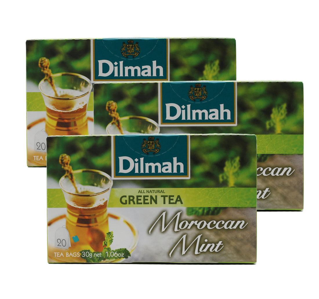Dilmah Moroccan Mint Green Tea Value Pack 3 x 20 Teabags