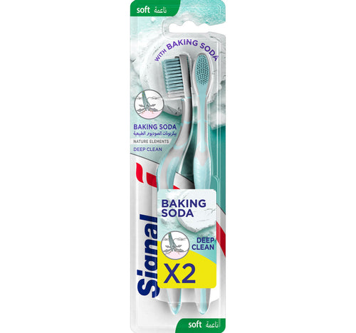 Signal Deep Clean With Baking Soda Soft Tooth Brush 2 pcs