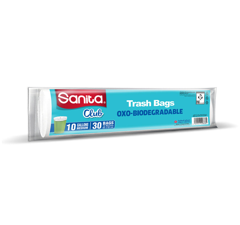 Sanita Club Trash Bags Biodegradable 10 Gallons Size 65 x 52cm 30pcs