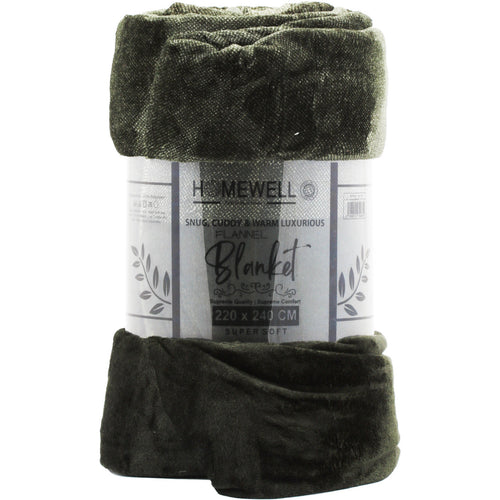 Homewell Flannel Blanket, 220 x 240 cm, Assorted