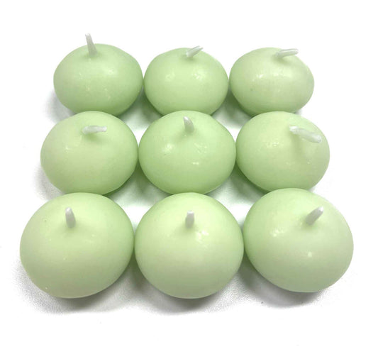 Maple Leaf Scented Floating Candle Set 9pcs Green Jasmine